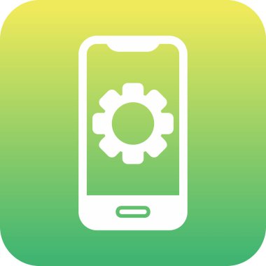 akıllı telefon ayarlama web simgesi vektör çizimi 