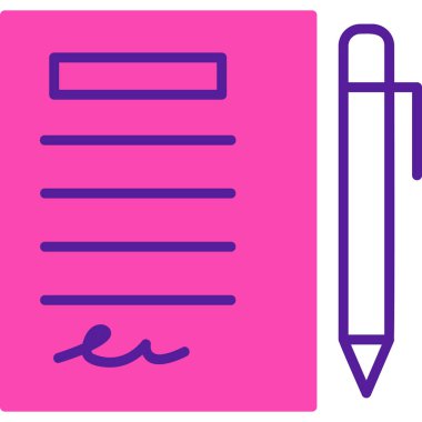 Kalem simgesi çizimi olan planlayıcı