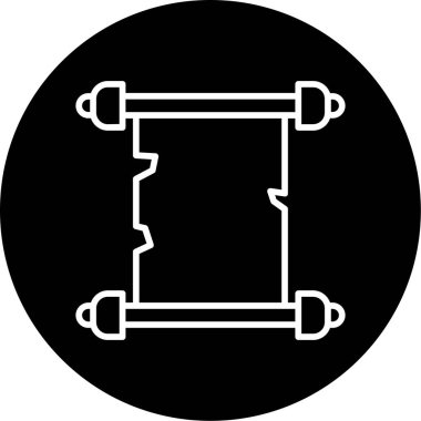 Papirüs simgesi. Web simgesi vektör illüstrasyonu