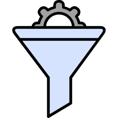 Vektör illüstrasyon Huni ağ simgesi 