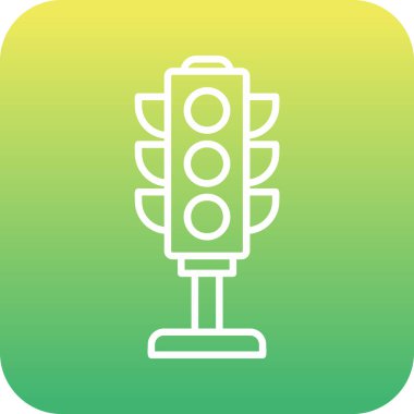 Trafik ışığı. Web simgesi basit illüstrasyon