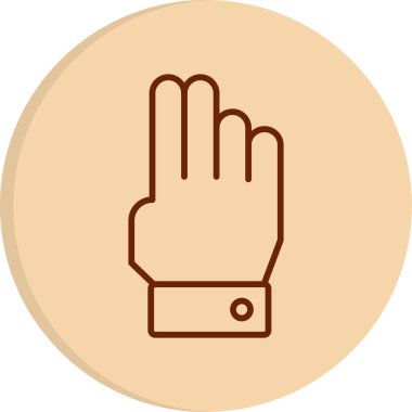 parmak simgesi vektör illüstrasyonu