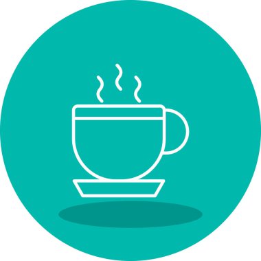 Kahve Kupası web simgesi, vektör çizim 