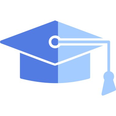 Mortarboard web simgesi basit illüstrasyon