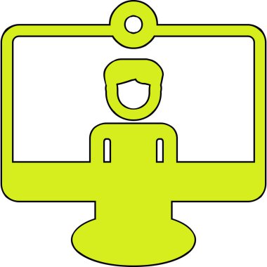 Video Arama simgesi, düz tasarım