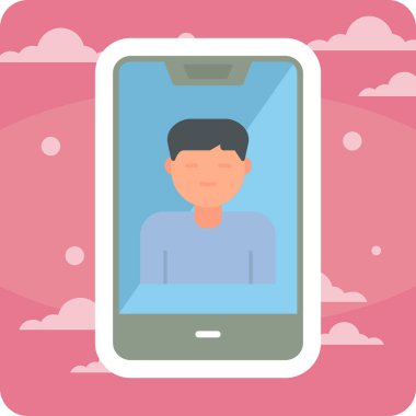 Smartphone web simgesi, vektör çizim 