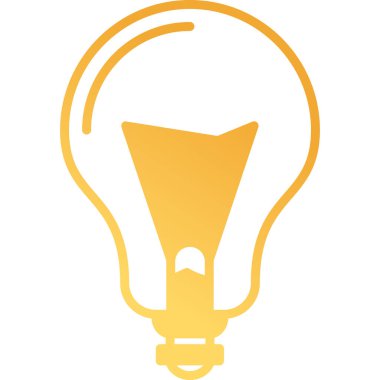 ampul simgesi, vektör illüstrasyonu basit tasarım