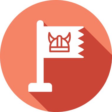 Viking Bayrak Ağı simgesi, vektör illüstrasyonu