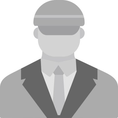 Güvenlik subayı simgesi, vektör illüstrasyonu basit tasarım