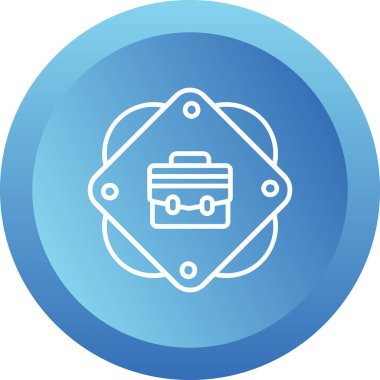 Bavul web simgesi, vektör çizim