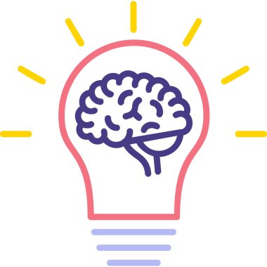 Fikir simgesinin vektör illüstrasyonu 