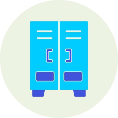 Dolap. Web simgesi basit illüstrasyon  