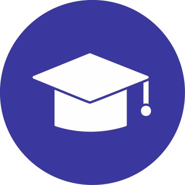 mezuniyet şapkası, web simgesi basit illüstrasyon