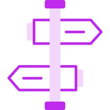 Bir sokak işaretinin vektör illüstrasyonu