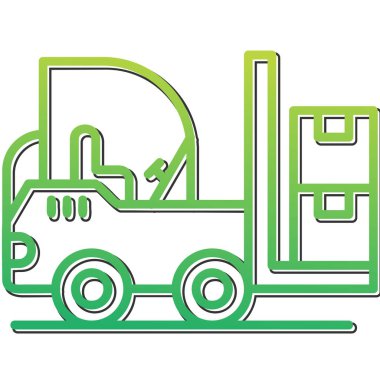 Modern Forklift simgesinin vektör çizimi         