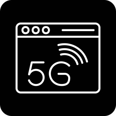 5g ağ simgesi, vektör illüstrasyonu 