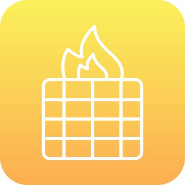 Ateş vektörü simgesini ateşle 