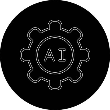 Ai Ayarları web simgesi, vektör illüstrasyonu 