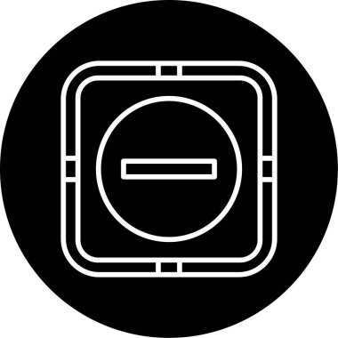 Eksi İşaret Ağı simgesi, vektör illüstrasyonu