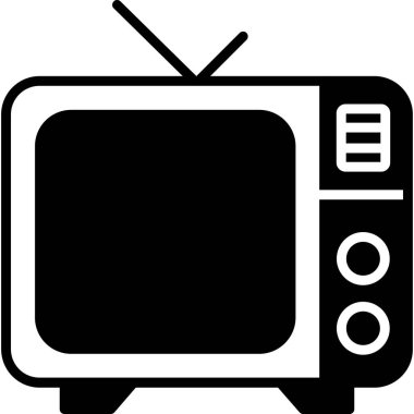 Televizyon. Web simgesi basit illüstrasyon 