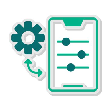 Simgeyi ayarlamanın vektör illüstrasyonu 