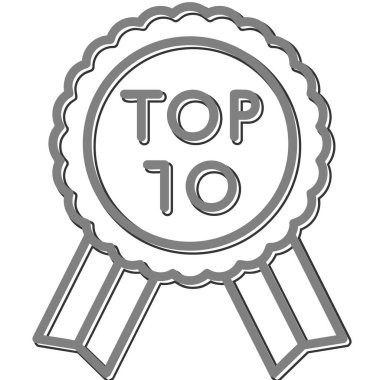 En iyi 10 ödül vektörü tasarım illüstrasyonu