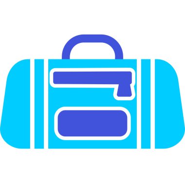 Spor çantası simgesi, vektör illüstrasyonu