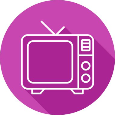 Televizyon. Web simgesi basit illüstrasyon 