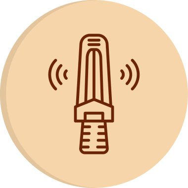 Metal dedektörü. Web simgesi basit illüstrasyon             