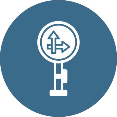 Yol İşaretinin vektör simgesi