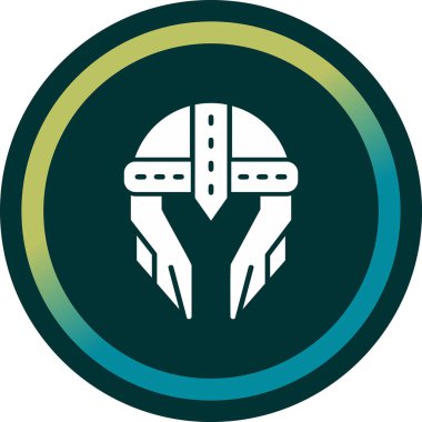 Warior Miğfer simgesi, vektör illüstrasyonu basit tasarım