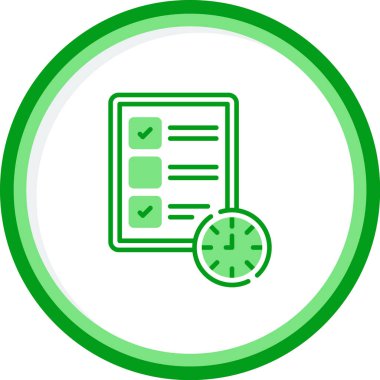 Kontrol listesi web simgesi, basit vektör illüstrasyonu