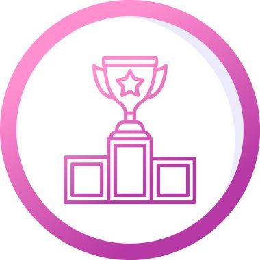 Galibiyet kupa vektör simgesi