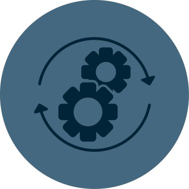 Otomasyon web simgesi, vektör illüstrasyonu