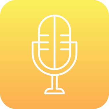 mikrofon simgesi vektör illüstrasyonu 