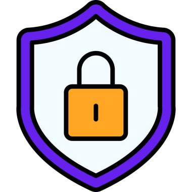 Güvenli simgenin vektör illüstrasyonu 