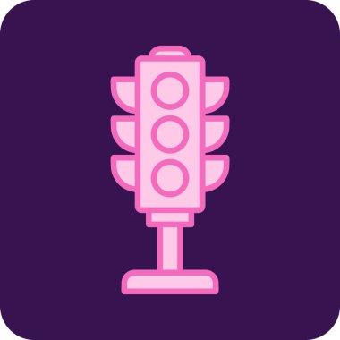 Trafik ışığı. Web simgesi basit illüstrasyon