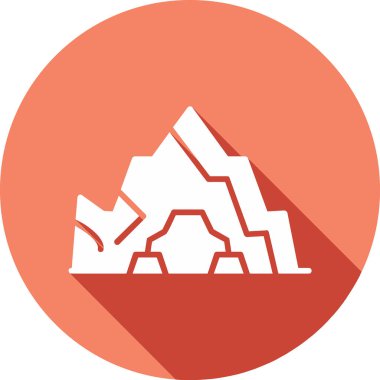 mağara ikonu vektör illüstrasyonu