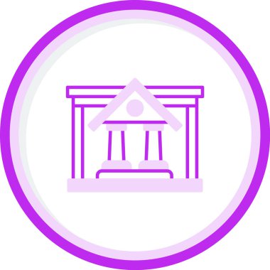 Adliye. Web simgesi basit tasarım