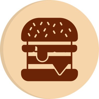 Hamburger. Web simgesi basit tasarım 