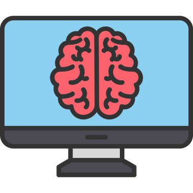 bilgisayar ekranı simgesi, vektör illüstrasyonu basit tasarım