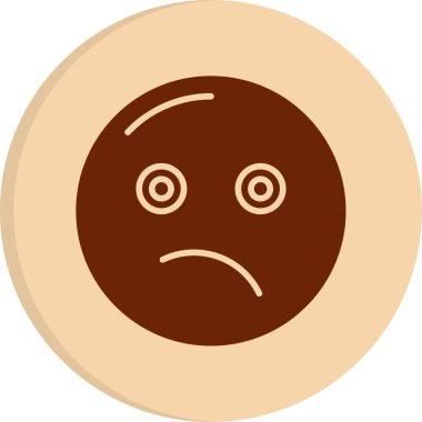 üzgün emoji simgesi, basit tasarım illüstrasyonu 