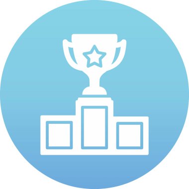 Galibiyet kupa vektör simgesi