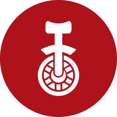 Tek tekerlekli bisiklet. Web simgesi basit illüstrasyon