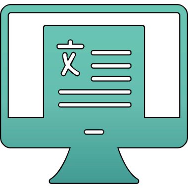 Modern dilbilim simgesinin vektör illüstrasyonu