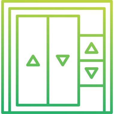 Asansör simgesi, vektör illüstrasyonu basit tasarım