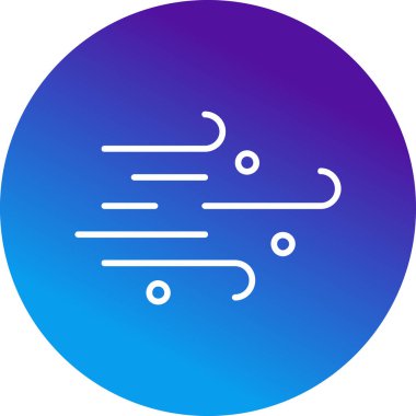 Rüzgarlı hava durumu simgesi, vektör illüstrasyonu