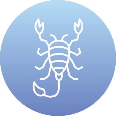 Akrep simgesi, basit vektör illüstrasyonu 