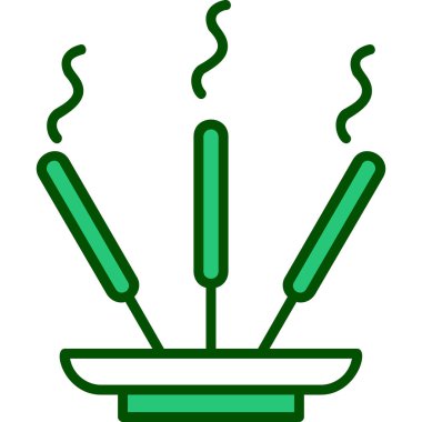 Tütsü çubukları simgesinin web çizimi