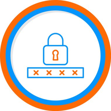 kilit düz simge vektör çizim